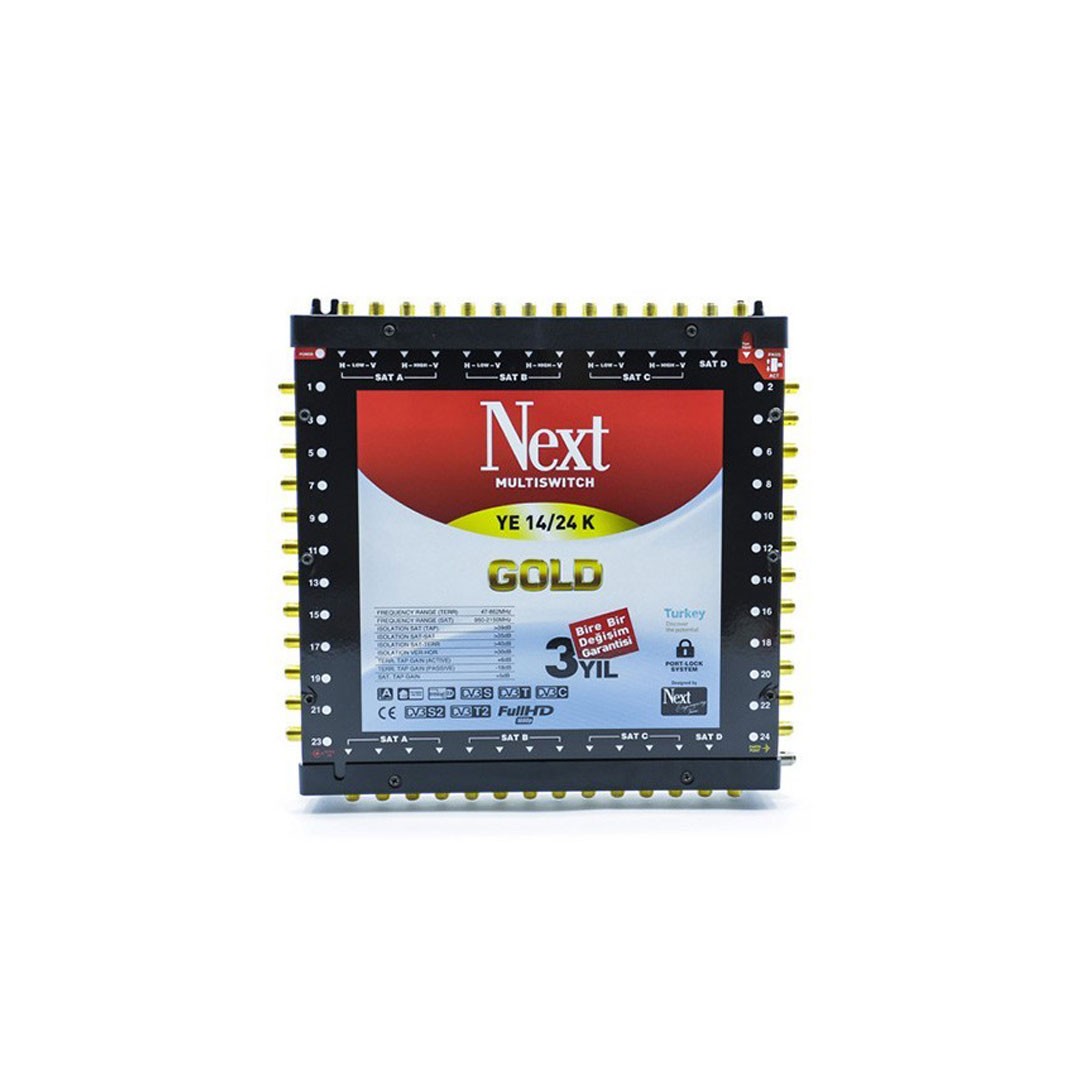 NEXT MultiSwitch 14x24 – 1 Terrestrial + 12 Satellite Inputs (24 Outputs)