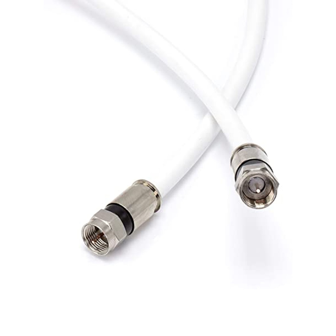 Satellite Cable – RG6 with F-Type Connectors (Ready to Use) | High-Quality Coaxial Cable for Satellite & TV