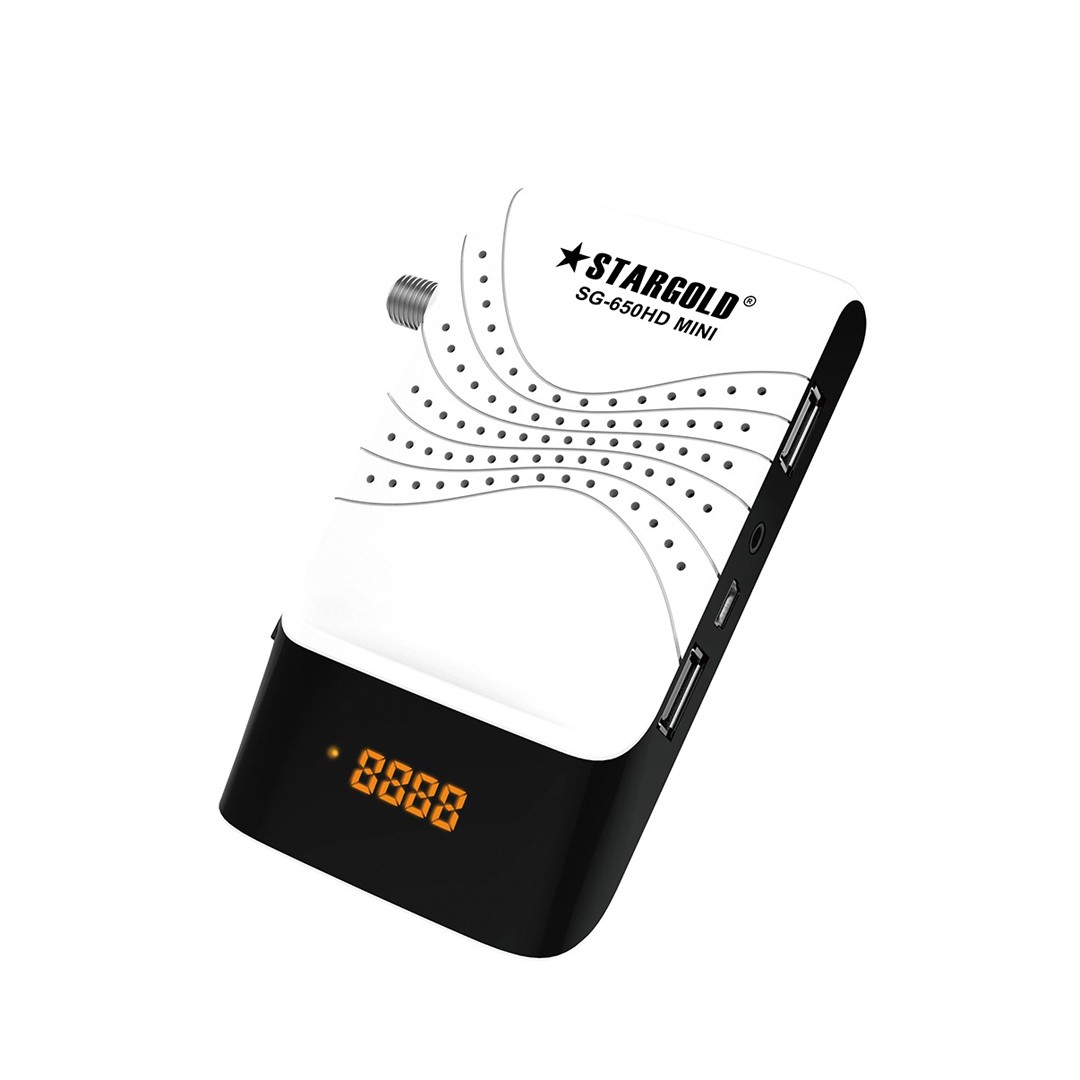 STARGOLD SG-650 HD Mini Satellite Receiver – FTA Free-To-Air Full HD Digital Receiver with Dual Sensor