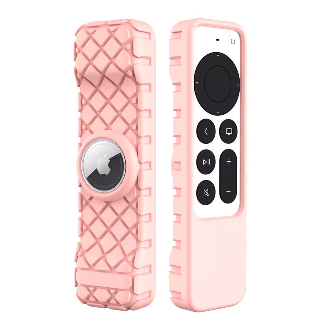 Silicone Case for Apple TV 4K Siri Remote (2nd & 3rd Gen) – 2-in-1 with AirTag Holder
