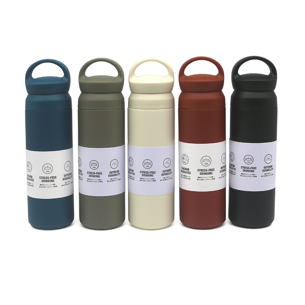 Water Bottle Simple Style – Insulated Stainless Steel 500ml with Straight Handle | Hot & Cold